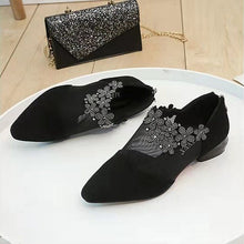 Load image into Gallery viewer, RHINESTONE STONE HOLLOW HEEL SHOES