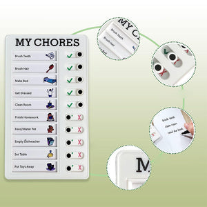 Magnetic Dry-erase Daily Routine Chart