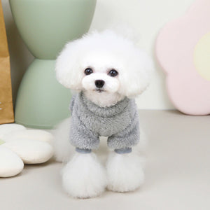 Fleece Pet Elastic Jumpsuit with Pull Ring