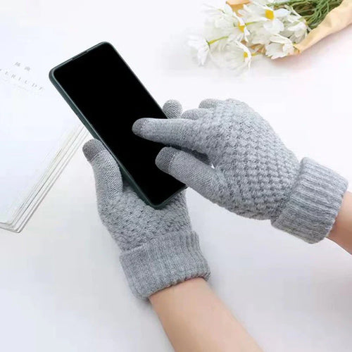 Jacquard Thick Touch Screen Gloves