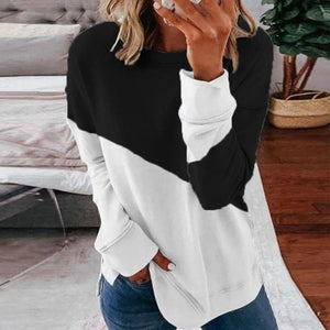 Crew Neck Contrast Sweatshirt