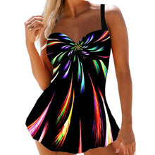 Load image into Gallery viewer, Psychedelic Print Padded  Swimdress