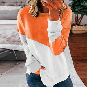 Crew Neck Contrast Sweatshirt