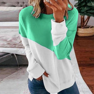 Crew Neck Contrast Sweatshirt