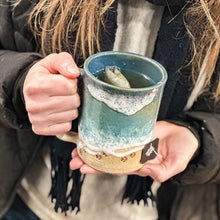 Load image into Gallery viewer, Paw Print Ocean Shoreline Mug