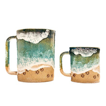 Load image into Gallery viewer, Paw Print Ocean Shoreline Mug