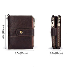 Load image into Gallery viewer, Anti-magnetic Tassel Leather Card Case Coin Purse