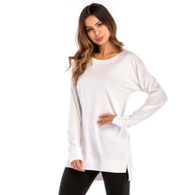 Load image into Gallery viewer, Women&#39;s Side Split Loose Casual Pullover Tunic Tops