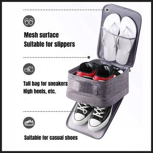 Travel Three-layer Portable Storage Shoe Bag