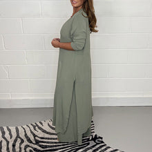 Load image into Gallery viewer, Casual Two Pieces Suit With Long Top &amp; Matching Trouser