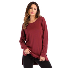 Load image into Gallery viewer, Women&#39;s Side Split Loose Casual Pullover Tunic Tops