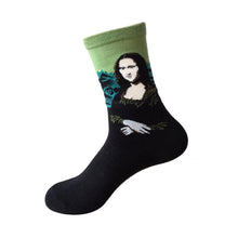 Load image into Gallery viewer, Classic Art Patterned Mid Socks