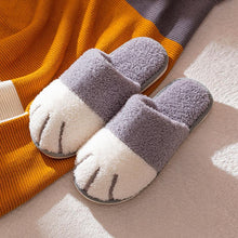 Load image into Gallery viewer, Winter Cat Paw Cotton Slippers