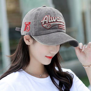 Alphabet Embroidered Peaked Cap