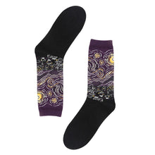 Load image into Gallery viewer, Classic Art Patterned Mid Socks