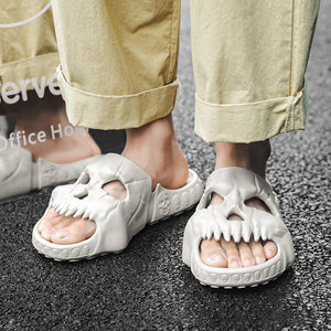 Skull Design Single Band Slippers