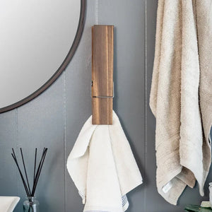 Clothespin Bathroom Towel Holder