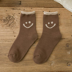 Lovely Smile Face Cotton Socks