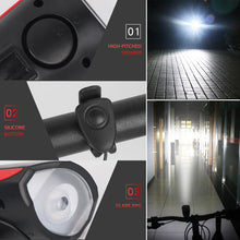 Load image into Gallery viewer, Bicycle USB Charging Horn Front Light