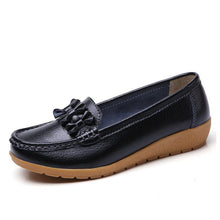 Load image into Gallery viewer, Women Solid Color Bowknot Casual Loafers