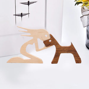 Gift For Pet Lovers - Wood Sculpture Table Ornaments - The Love Between You And Your Fur-Friend