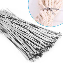 Load image into Gallery viewer, Multi-Purpose Locking Cable Metal Zip Ties (100 PCs)