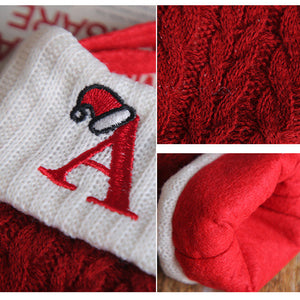 Christmas Letter Knit Stocking