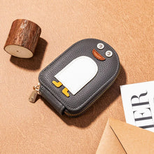 Load image into Gallery viewer, Cute Penguins PU Credit Card Coin Wallet