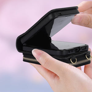 Leather Zipper Card Holder for Samsung Galaxy Z Flip3/4/5