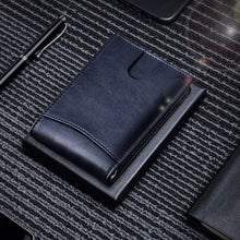 Load image into Gallery viewer, Genuine Leather Anti-theft Swipe Card Holder