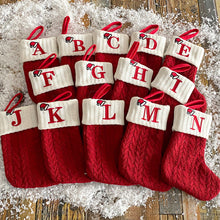 Load image into Gallery viewer, Christmas Letter Knit Stocking