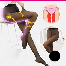 Load image into Gallery viewer, Flawless Legs Fake Translucent Warm Plush Lined Elastic Tights