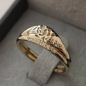 Unique Gold Lavender Ring