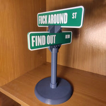 Load image into Gallery viewer, F Around/Find Out Street Sign Desk Decoration