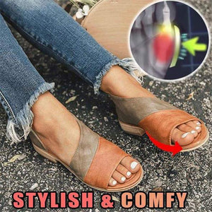 Women Daily Low Heel Panel Sandals