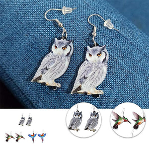 Acrylic Drop Bird Earrings