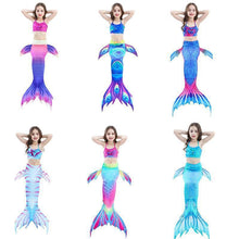 Load image into Gallery viewer, Girls Mermaid Tail Kids Swimsuit Bikini Set