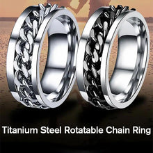 Load image into Gallery viewer, Titanium Steel Rotatable Chain Ring