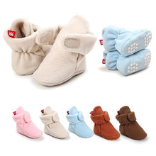 Load image into Gallery viewer, Baby Cozy Fleece Booties with Non Skid Bottom