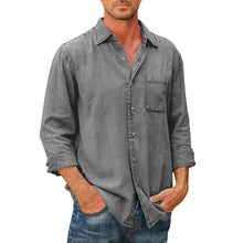 Load image into Gallery viewer, Mens Long Sleeve Button Down Shirt