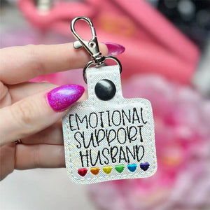 🌈Emotional Support Rainbow Hearts Keychain💕