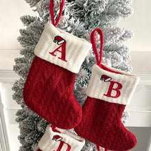 Load image into Gallery viewer, Christmas Letter Knit Stocking