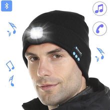 Load image into Gallery viewer, Bluetooth Beanie Hat with LED Headlight