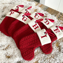 Load image into Gallery viewer, Christmas Letter Knit Stocking