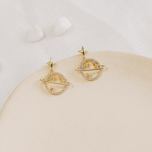 Saturn Gold Earrings