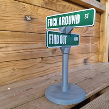 Load image into Gallery viewer, F Around/Find Out Street Sign Desk Decoration