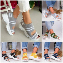 Load image into Gallery viewer, Casual Woven Wedge Comfy Open Toe Sandals