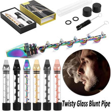 Load image into Gallery viewer, Glass Twisty Smoking Pipe Set