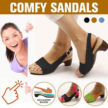 Load image into Gallery viewer, Women Elegant Low Chunky Heel Comfy Sandals