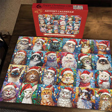 Load image into Gallery viewer, Happy Christmas Cats Advent Calendar Jigsaw Puzzle